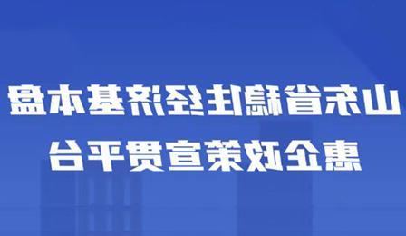 一站汇聚、精准直达！欧洲杯买球研发的山东省惠企政策宣贯平台上线了